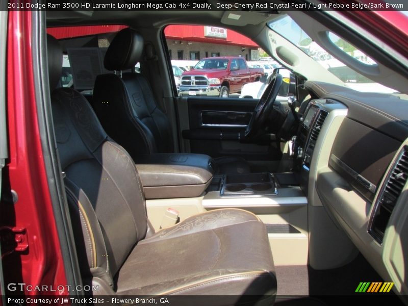 Deep Cherry Red Crystal Pearl / Light Pebble Beige/Bark Brown 2011 Dodge Ram 3500 HD Laramie Longhorn Mega Cab 4x4 Dually