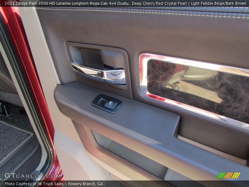 Deep Cherry Red Crystal Pearl / Light Pebble Beige/Bark Brown 2011 Dodge Ram 3500 HD Laramie Longhorn Mega Cab 4x4 Dually