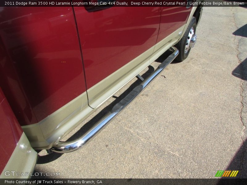 Deep Cherry Red Crystal Pearl / Light Pebble Beige/Bark Brown 2011 Dodge Ram 3500 HD Laramie Longhorn Mega Cab 4x4 Dually