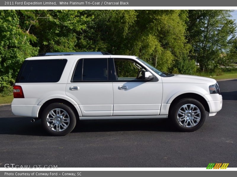 White Platinum Tri-Coat / Charcoal Black 2011 Ford Expedition Limited