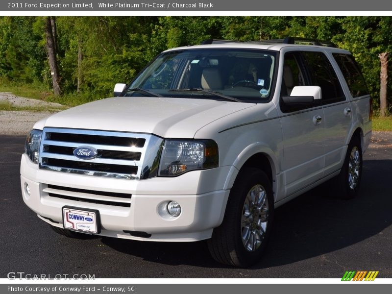 White Platinum Tri-Coat / Charcoal Black 2011 Ford Expedition Limited