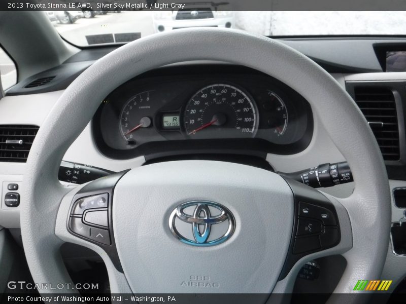Silver Sky Metallic / Light Gray 2013 Toyota Sienna LE AWD