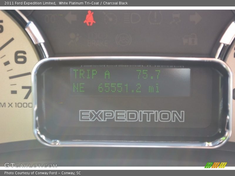 White Platinum Tri-Coat / Charcoal Black 2011 Ford Expedition Limited