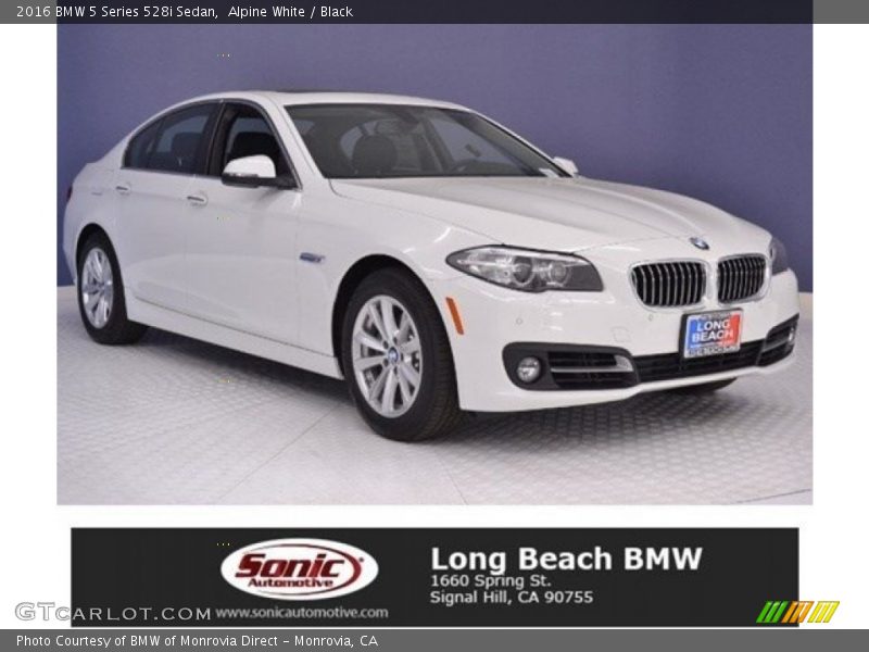 Alpine White / Black 2016 BMW 5 Series 528i Sedan