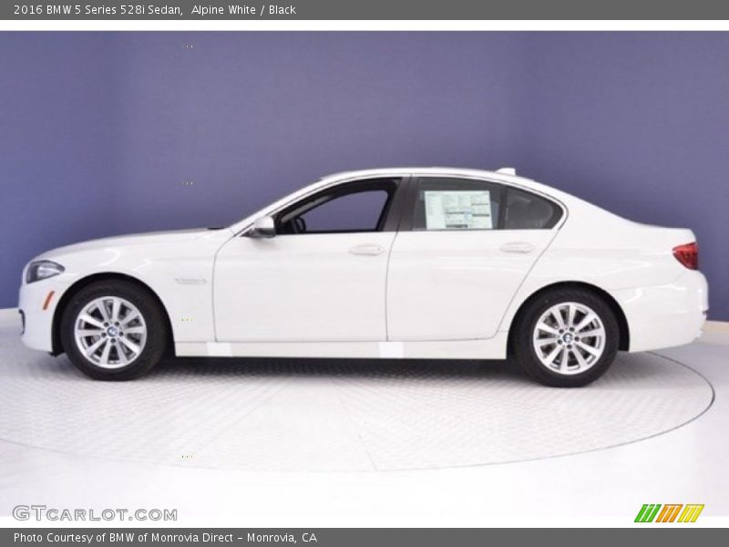 Alpine White / Black 2016 BMW 5 Series 528i Sedan