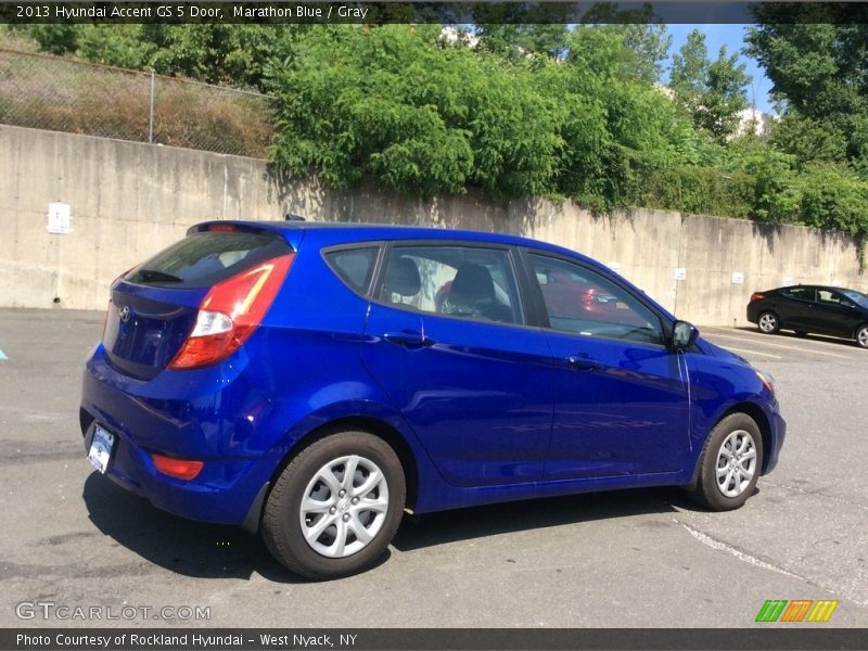 Marathon Blue / Gray 2013 Hyundai Accent GS 5 Door