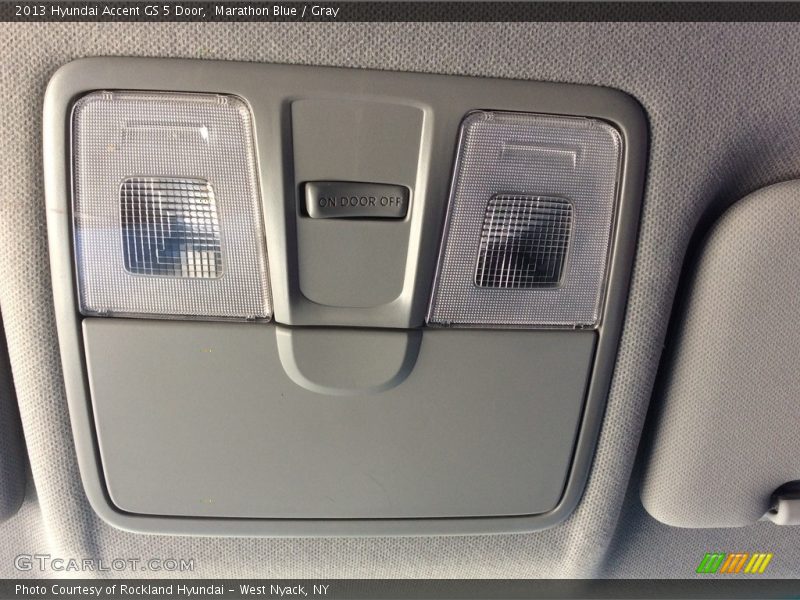 Marathon Blue / Gray 2013 Hyundai Accent GS 5 Door