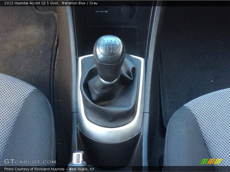Marathon Blue / Gray 2013 Hyundai Accent GS 5 Door