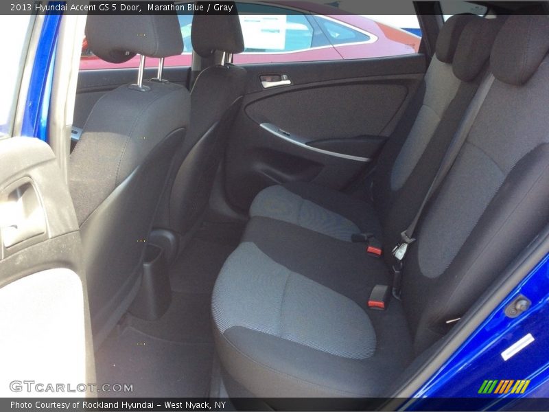 Marathon Blue / Gray 2013 Hyundai Accent GS 5 Door