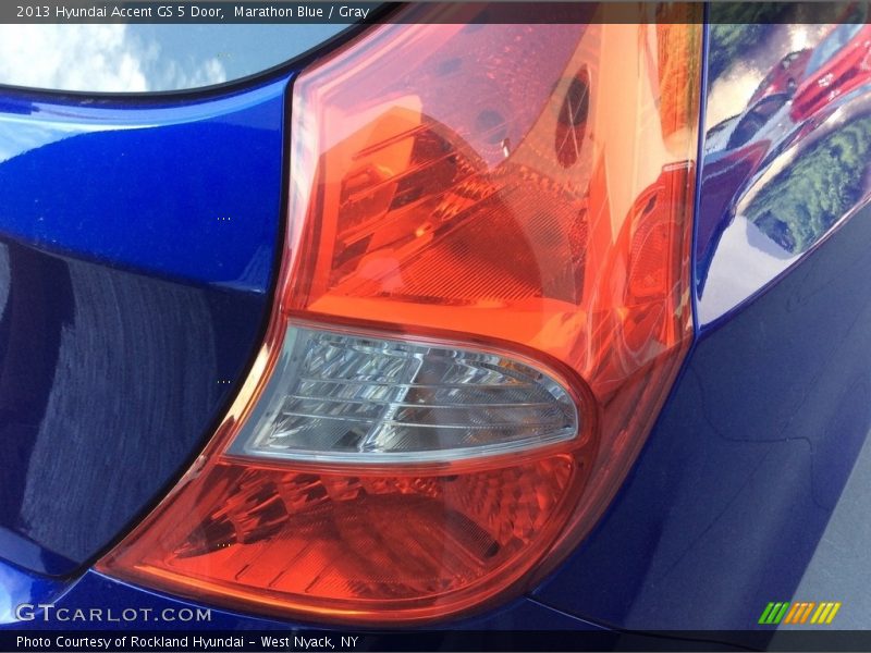 Marathon Blue / Gray 2013 Hyundai Accent GS 5 Door