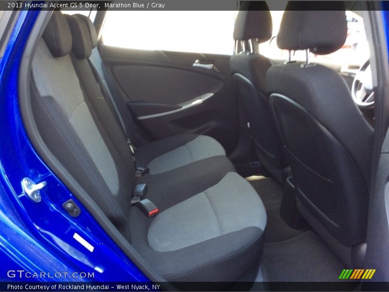 Marathon Blue / Gray 2013 Hyundai Accent GS 5 Door