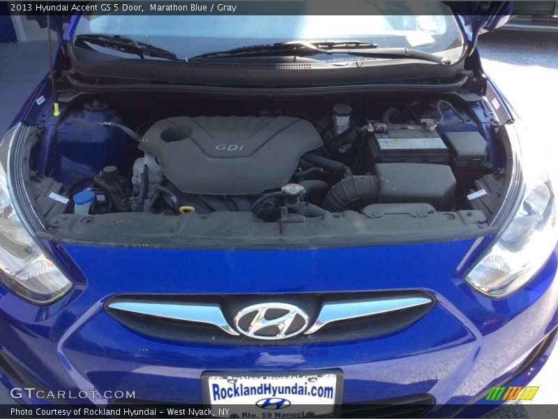 Marathon Blue / Gray 2013 Hyundai Accent GS 5 Door