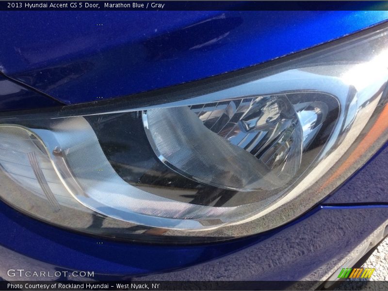 Marathon Blue / Gray 2013 Hyundai Accent GS 5 Door