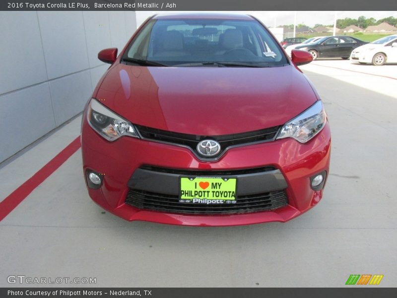 Barcelona Red Metallic / Ash 2016 Toyota Corolla LE Plus