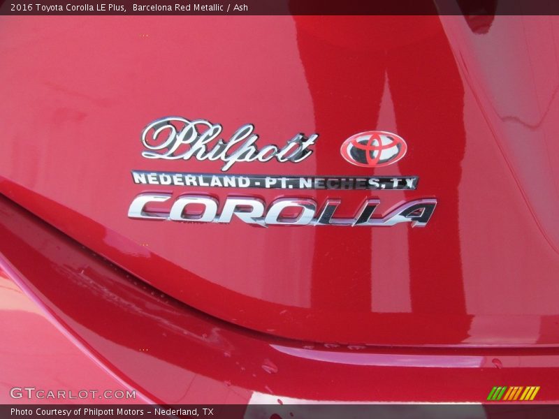 Barcelona Red Metallic / Ash 2016 Toyota Corolla LE Plus