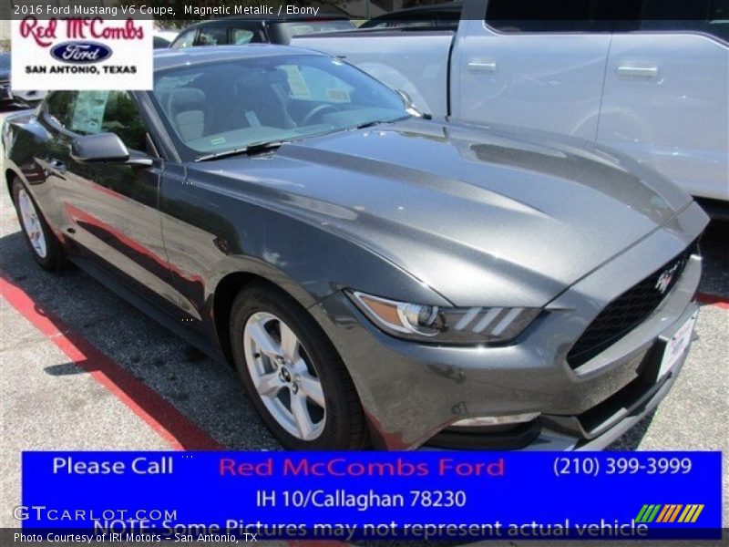 Magnetic Metallic / Ebony 2016 Ford Mustang V6 Coupe