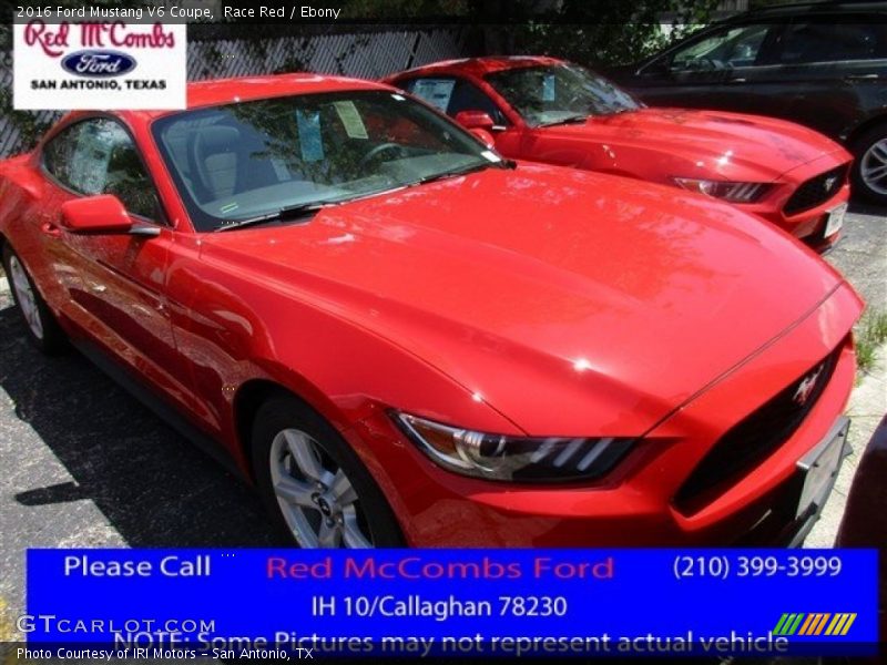 Race Red / Ebony 2016 Ford Mustang V6 Coupe