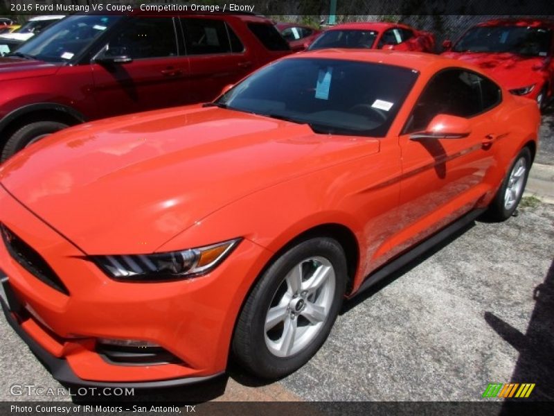 Competition Orange / Ebony 2016 Ford Mustang V6 Coupe