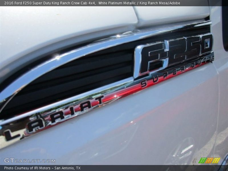 White Platinum Metallic / King Ranch Mesa/Adobe 2016 Ford F250 Super Duty King Ranch Crew Cab 4x4