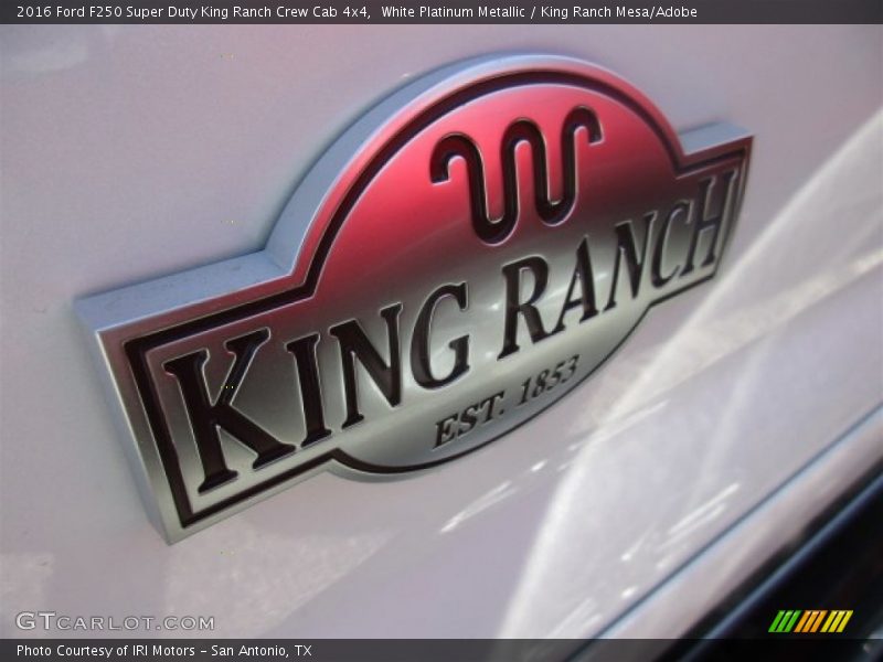 White Platinum Metallic / King Ranch Mesa/Adobe 2016 Ford F250 Super Duty King Ranch Crew Cab 4x4