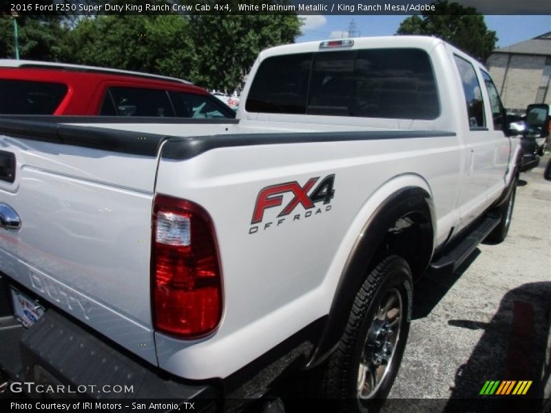 White Platinum Metallic / King Ranch Mesa/Adobe 2016 Ford F250 Super Duty King Ranch Crew Cab 4x4