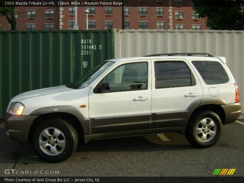 Classic White / Medium Pebble Beige 2003 Mazda Tribute LX-V6