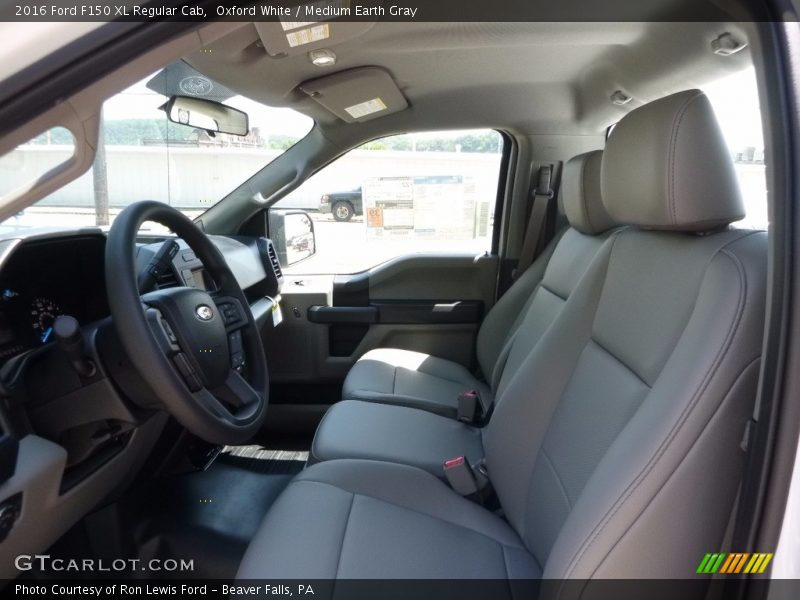 Oxford White / Medium Earth Gray 2016 Ford F150 XL Regular Cab