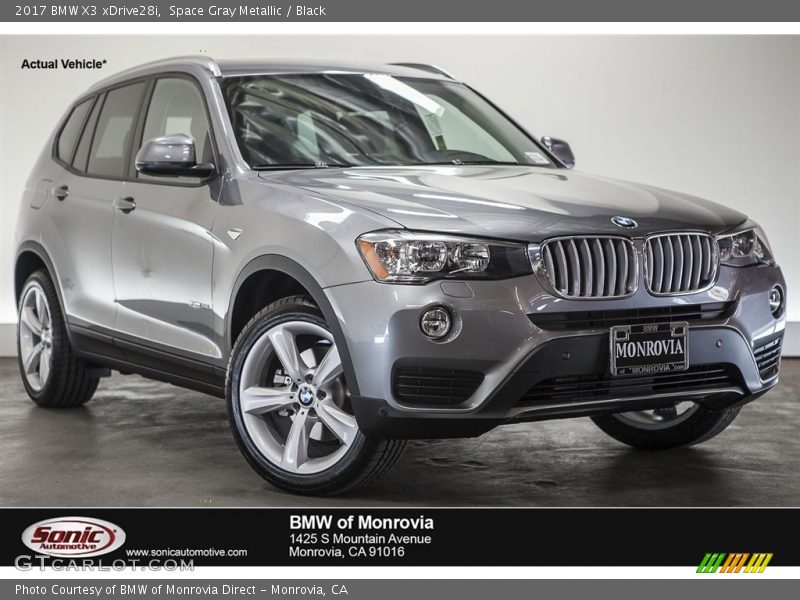 Space Gray Metallic / Black 2017 BMW X3 xDrive28i