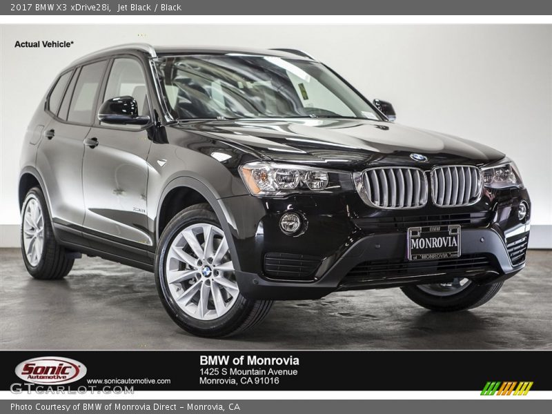 Jet Black / Black 2017 BMW X3 xDrive28i