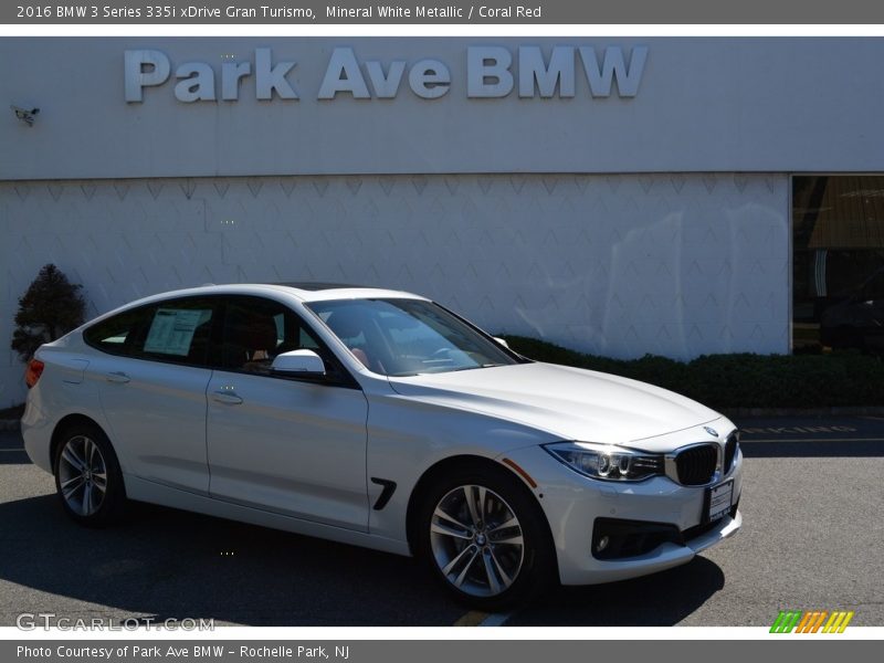 Mineral White Metallic / Coral Red 2016 BMW 3 Series 335i xDrive Gran Turismo