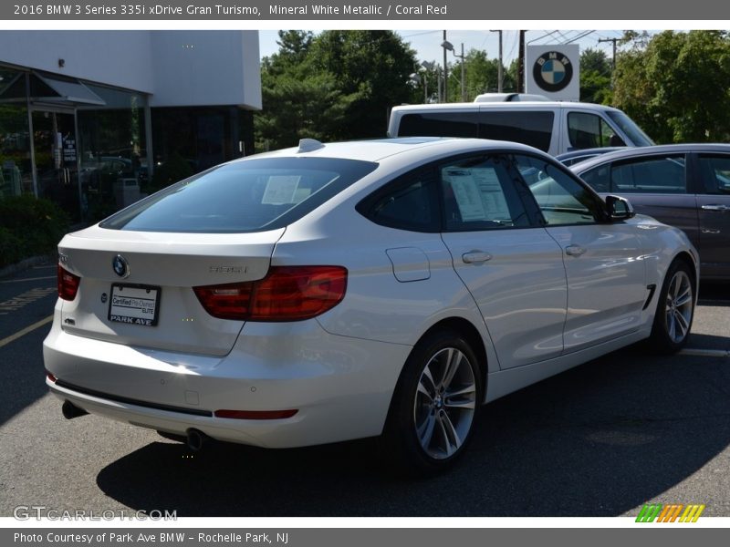 Mineral White Metallic / Coral Red 2016 BMW 3 Series 335i xDrive Gran Turismo