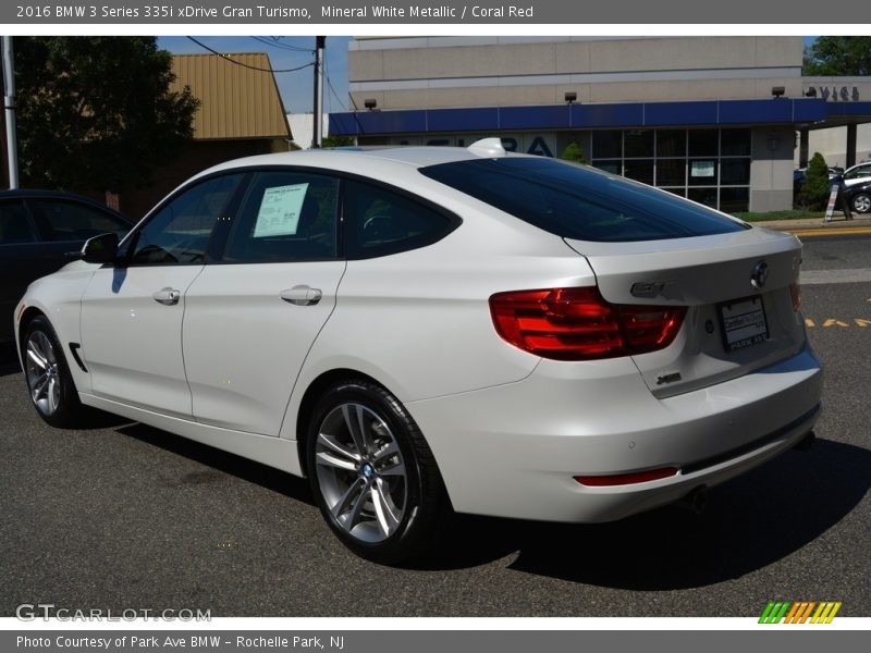 Mineral White Metallic / Coral Red 2016 BMW 3 Series 335i xDrive Gran Turismo