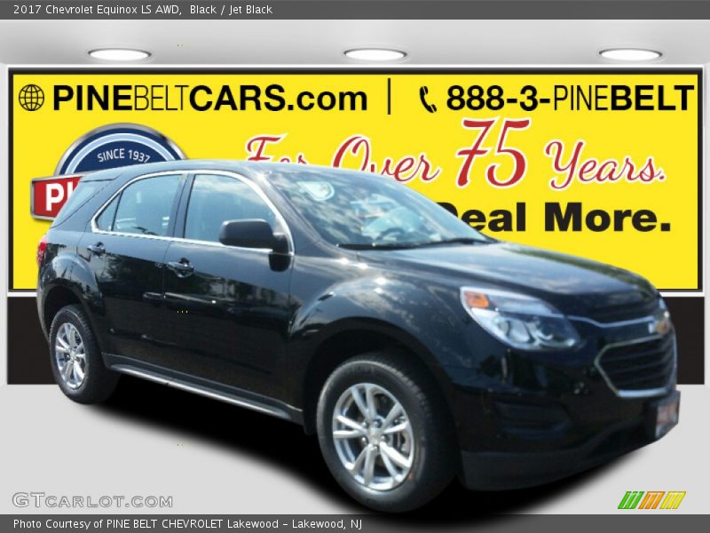 Black / Jet Black 2017 Chevrolet Equinox LS AWD