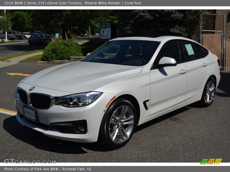 Mineral White Metallic / Coral Red 2016 BMW 3 Series 335i xDrive Gran Turismo