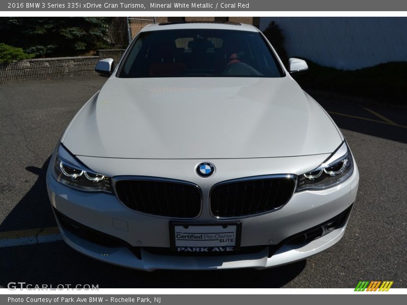 Mineral White Metallic / Coral Red 2016 BMW 3 Series 335i xDrive Gran Turismo