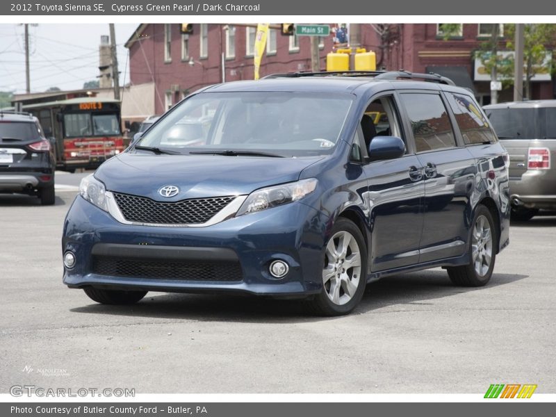 Cypress Green Pearl / Dark Charcoal 2012 Toyota Sienna SE