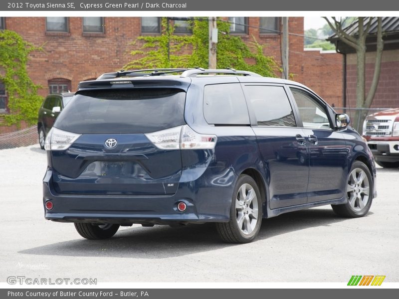 Cypress Green Pearl / Dark Charcoal 2012 Toyota Sienna SE