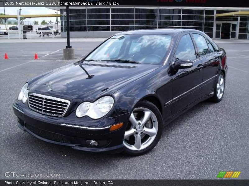 Black / Black 2005 Mercedes-Benz C 230 Kompressor Sedan