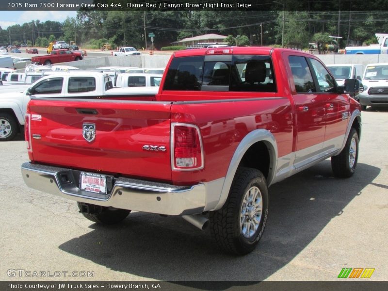 Flame Red / Canyon Brown/Light Frost Beige 2015 Ram 2500 Laramie Crew Cab 4x4