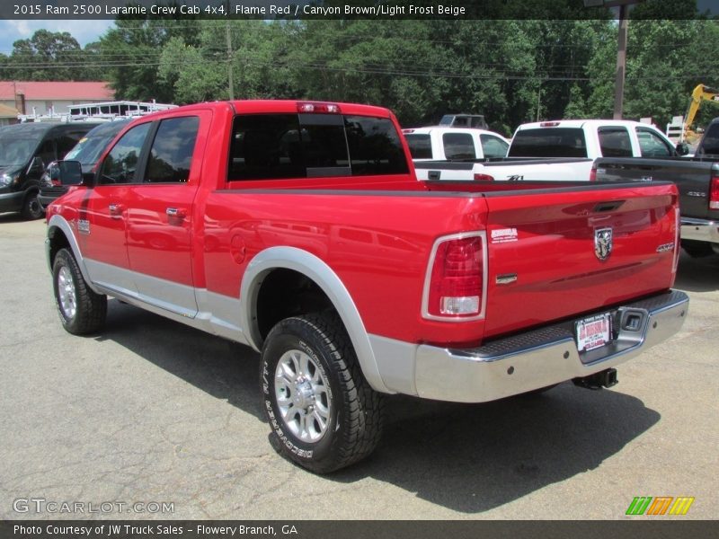 Flame Red / Canyon Brown/Light Frost Beige 2015 Ram 2500 Laramie Crew Cab 4x4