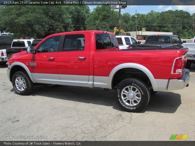 Flame Red / Canyon Brown/Light Frost Beige 2015 Ram 2500 Laramie Crew Cab 4x4