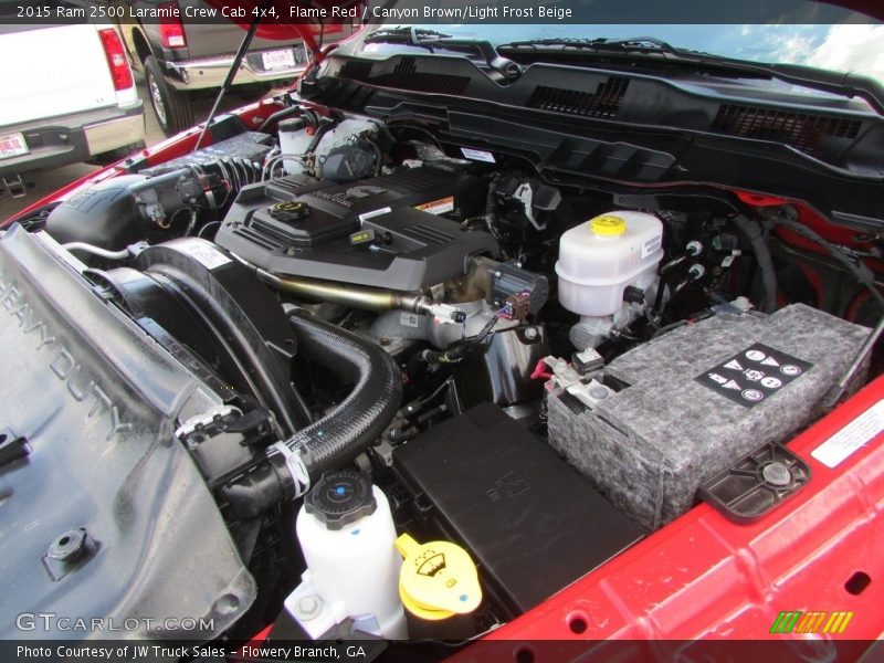 Flame Red / Canyon Brown/Light Frost Beige 2015 Ram 2500 Laramie Crew Cab 4x4