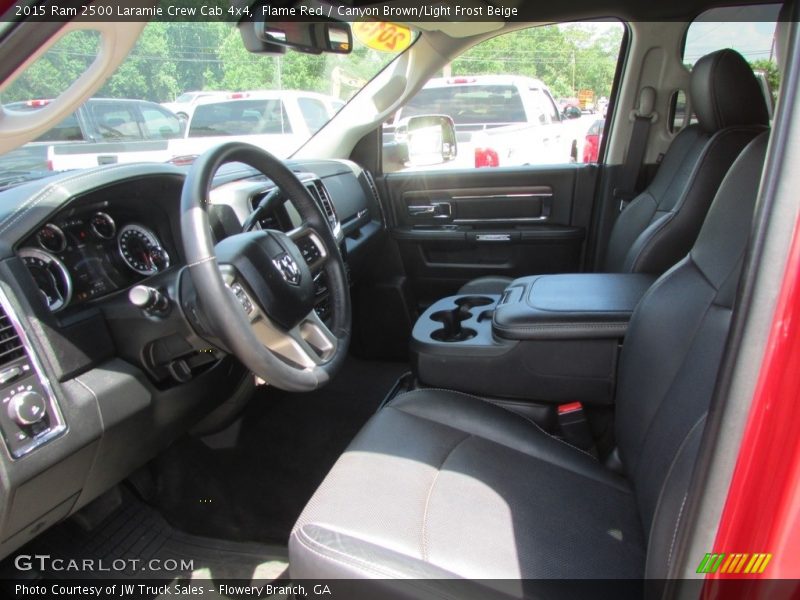 Flame Red / Canyon Brown/Light Frost Beige 2015 Ram 2500 Laramie Crew Cab 4x4