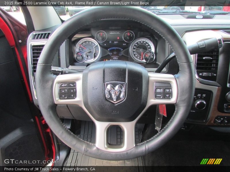 Flame Red / Canyon Brown/Light Frost Beige 2015 Ram 2500 Laramie Crew Cab 4x4