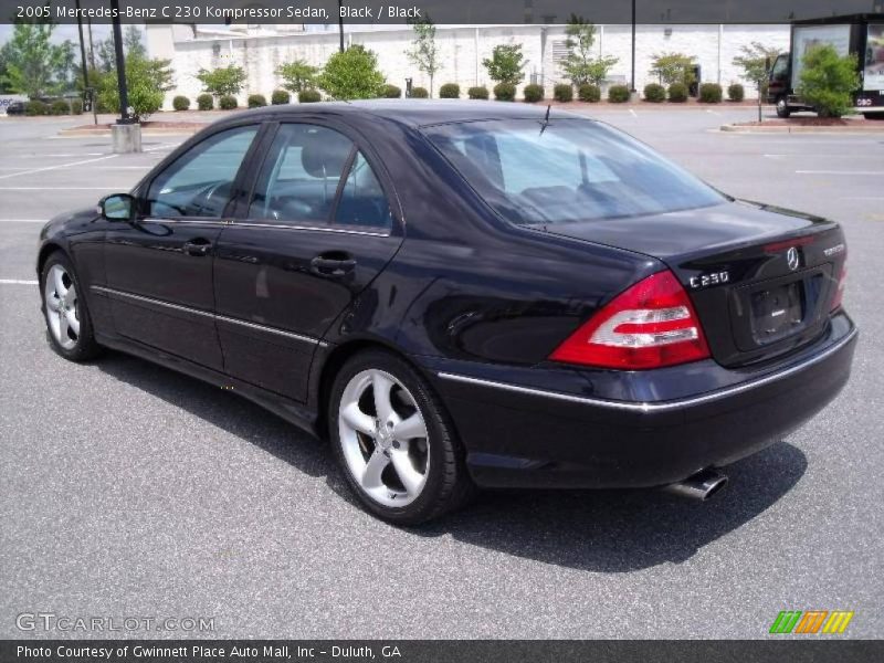 Black / Black 2005 Mercedes-Benz C 230 Kompressor Sedan