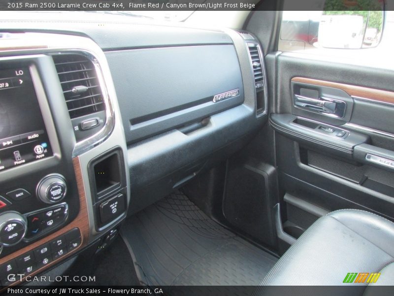 Flame Red / Canyon Brown/Light Frost Beige 2015 Ram 2500 Laramie Crew Cab 4x4