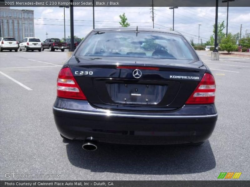 Black / Black 2005 Mercedes-Benz C 230 Kompressor Sedan