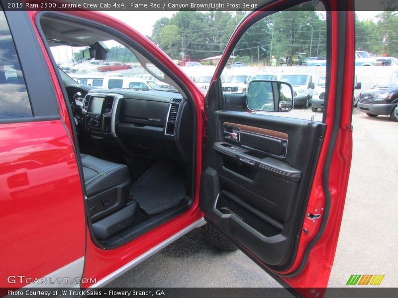 Flame Red / Canyon Brown/Light Frost Beige 2015 Ram 2500 Laramie Crew Cab 4x4
