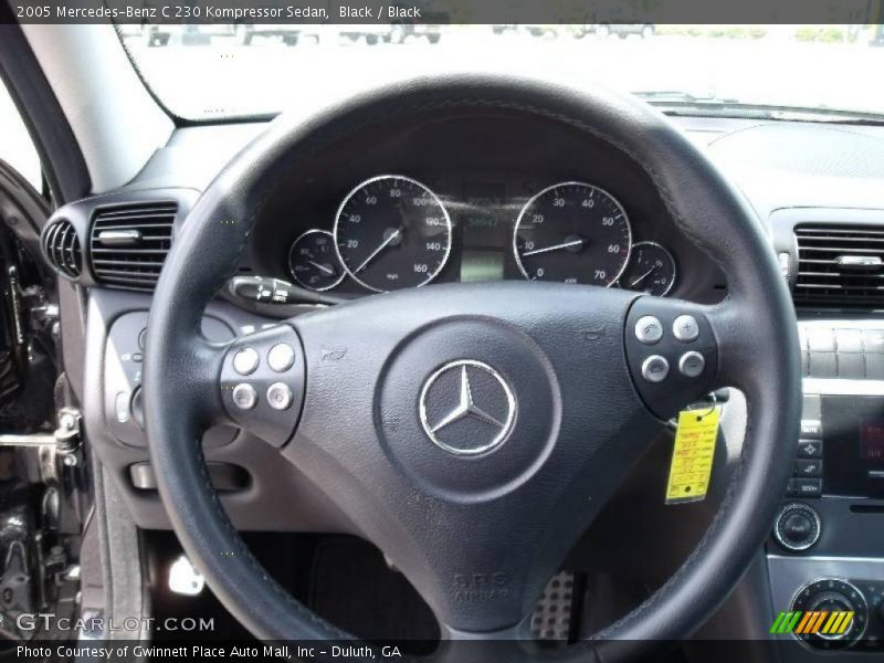 Black / Black 2005 Mercedes-Benz C 230 Kompressor Sedan