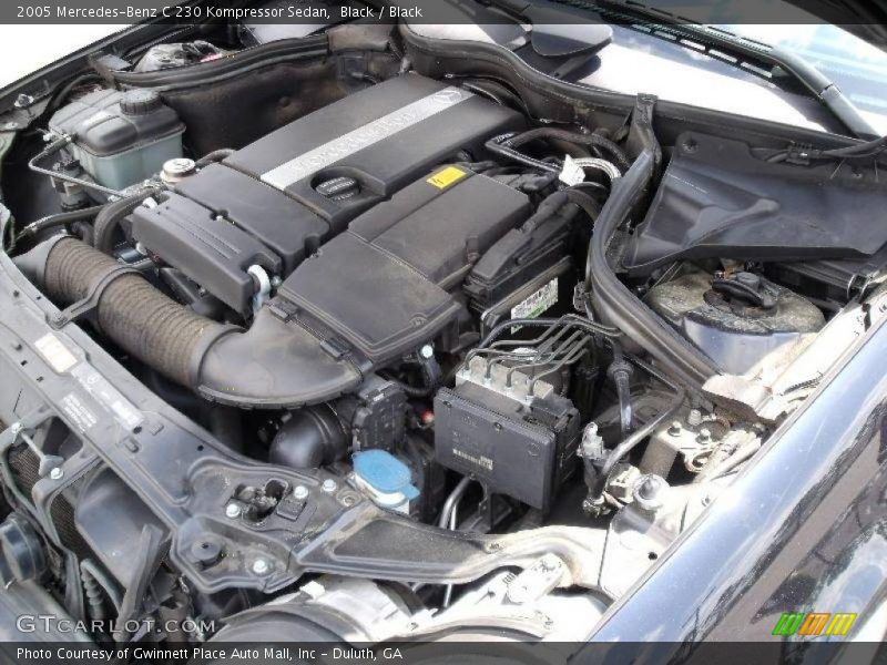 Black / Black 2005 Mercedes-Benz C 230 Kompressor Sedan